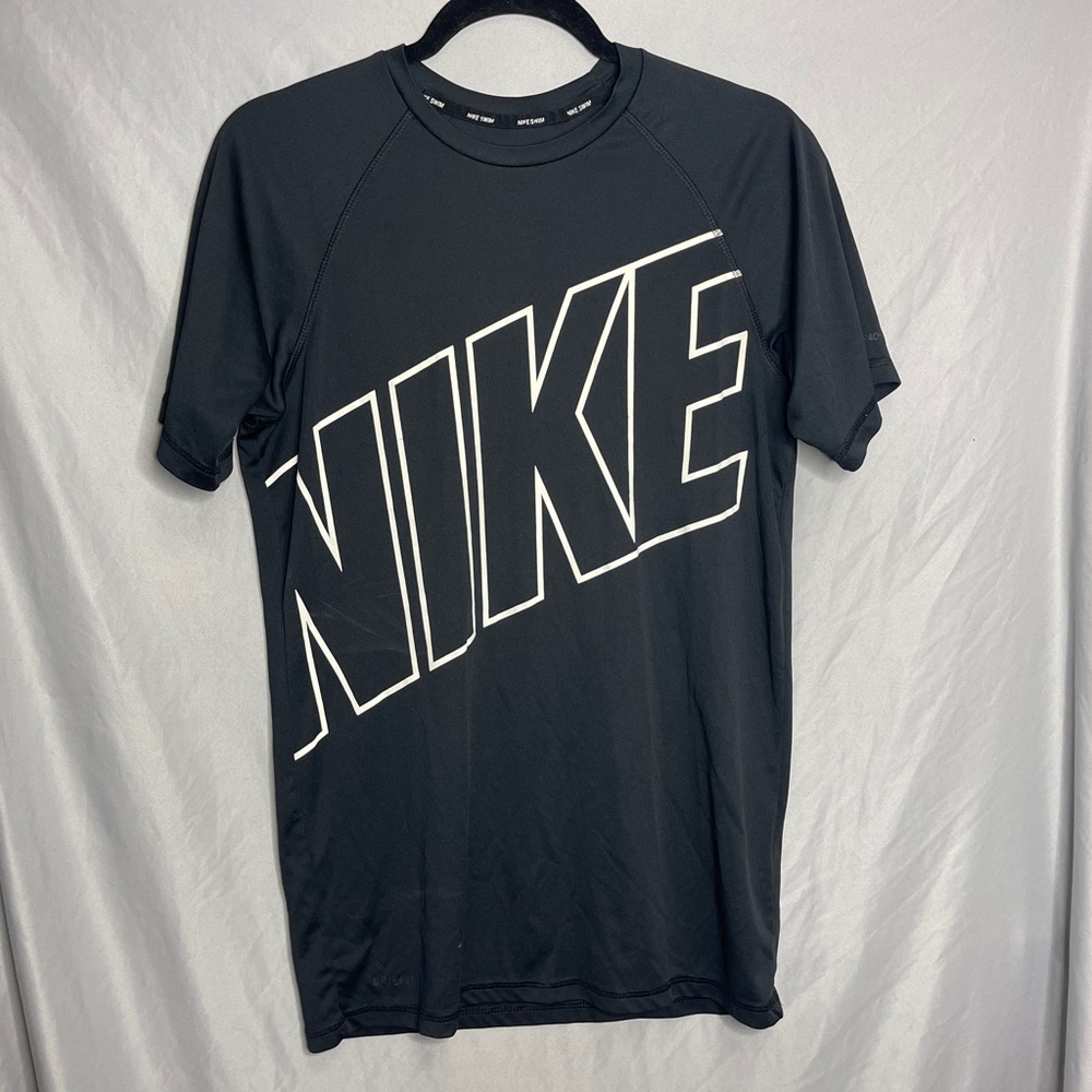 Nike Swim Black Dri-Fit Rash Guard - Picture 2 of 9